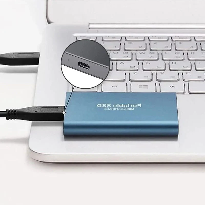 Externe SSD USB-C 1050 MB/s 4TB 8TB 16TB Aluminium Behuizing 50 Gram Laptop | Sansoti