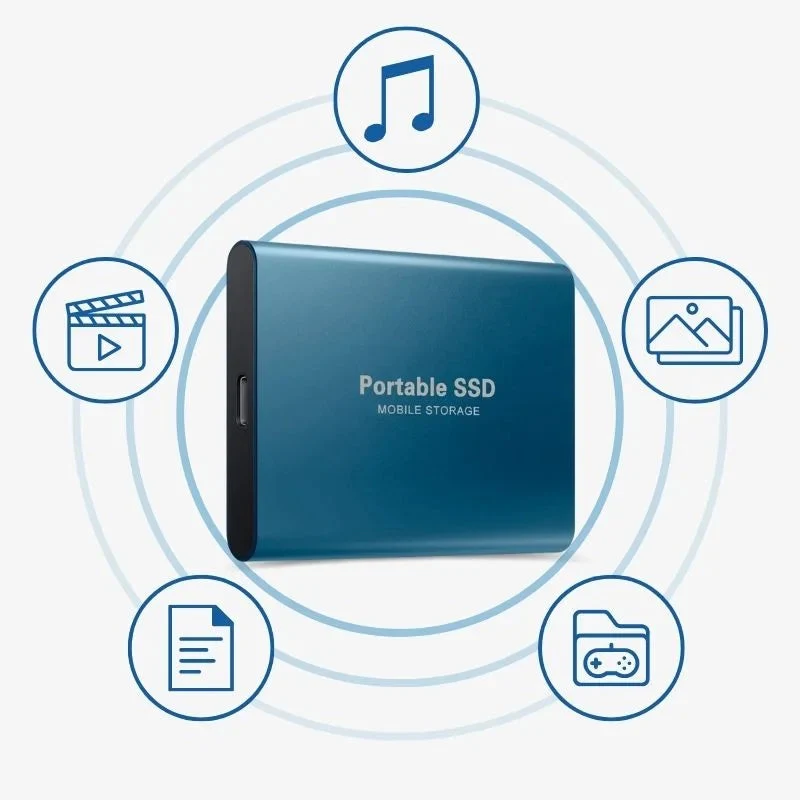 Externe SSD USB-C 1050 MB/s 4TB 8TB 16TB Aluminium Behuizing 50 Gram Laptop | Sansoti