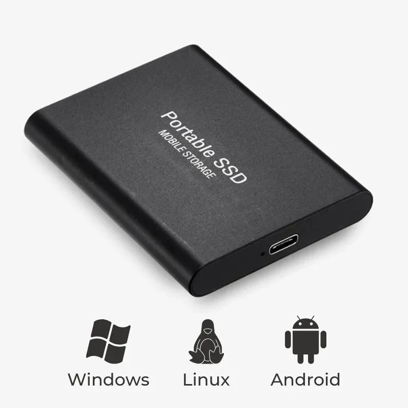 Externe SSD USB-C 1050 MB/s 4TB 8TB 16TB Aluminium Behuizing 50 Gram Laptop | Sansoti