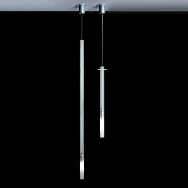Nemo Canna Nuda Glas Hängeleuchte silber