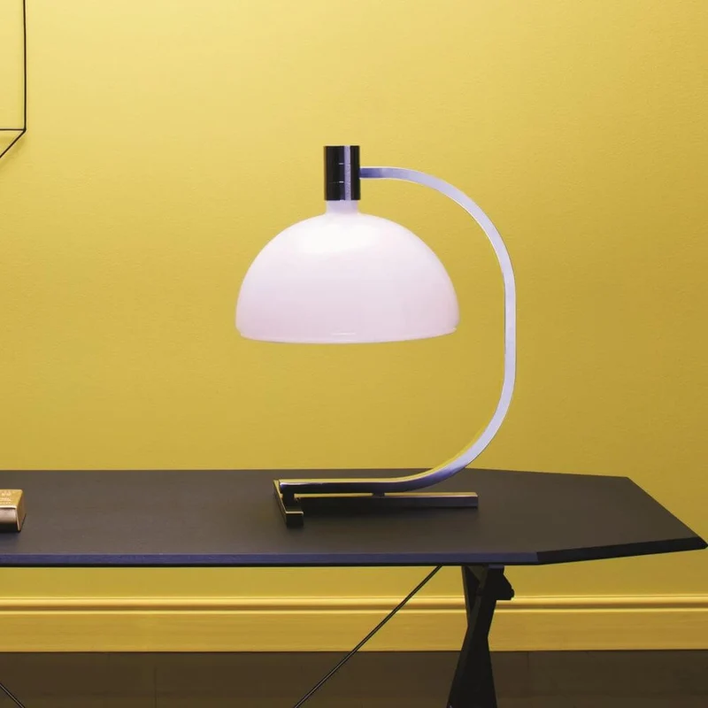 Nemo As1C Tischlampe Albini mit Glasschirm