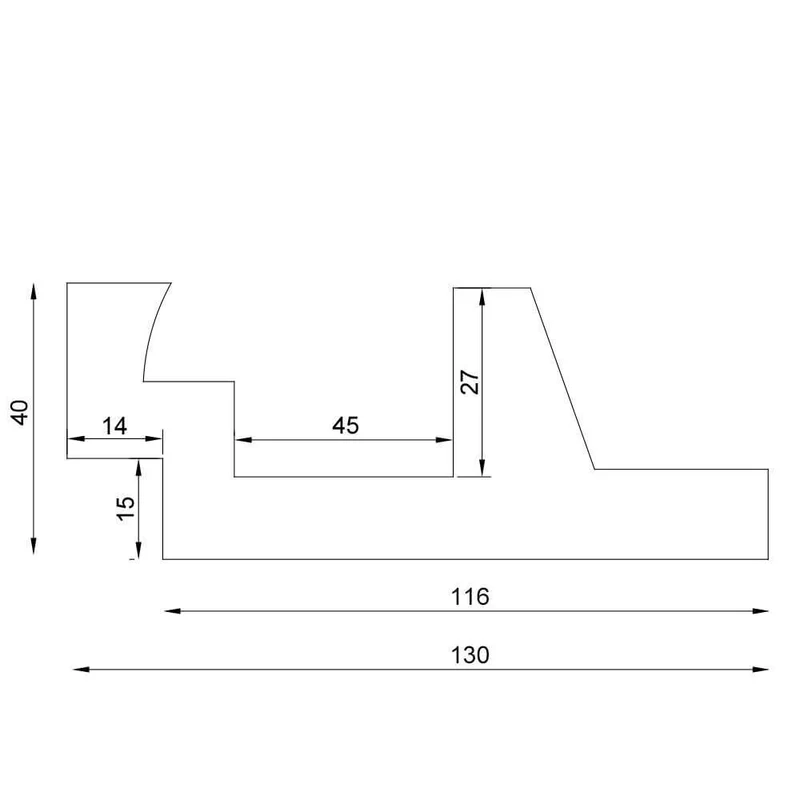 Musterstück - 20cm für Dekor-Profil M Stuckleiste indirekt