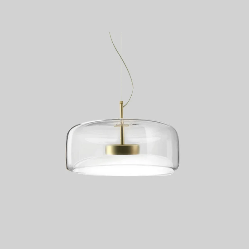 Retro Hanglamp Glas en Metaal Goudkleur LED Verlichting Slaapkamer Woonkamer Eetkamer Vintage Stijl Design | Sansoti