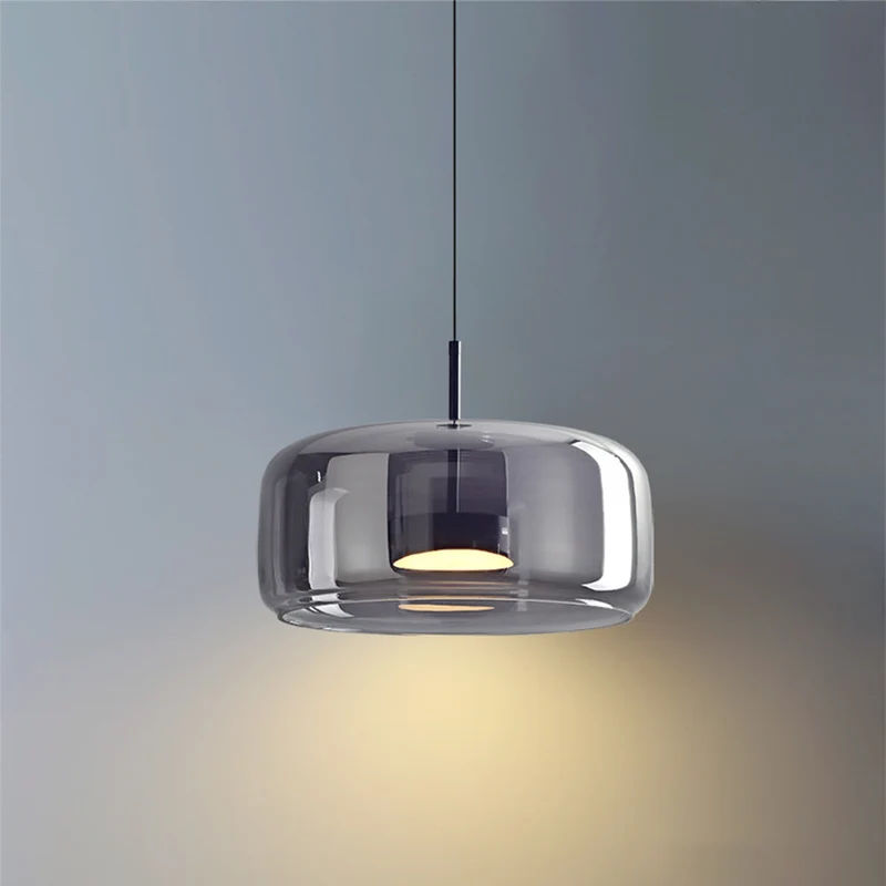 Retro Hanglamp Glas en Metaal Goudkleur LED Verlichting Slaapkamer Woonkamer Eetkamer Vintage Stijl Design | Sansoti