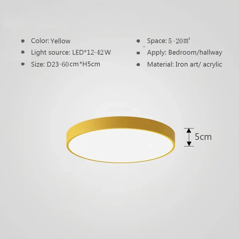 Ronde Plafondlamp Multicolor LED Ultradun 23-60cm Dimbaar Afstandsbediening Woonkamer Slaapkamer Studeerkamer | Sansoti