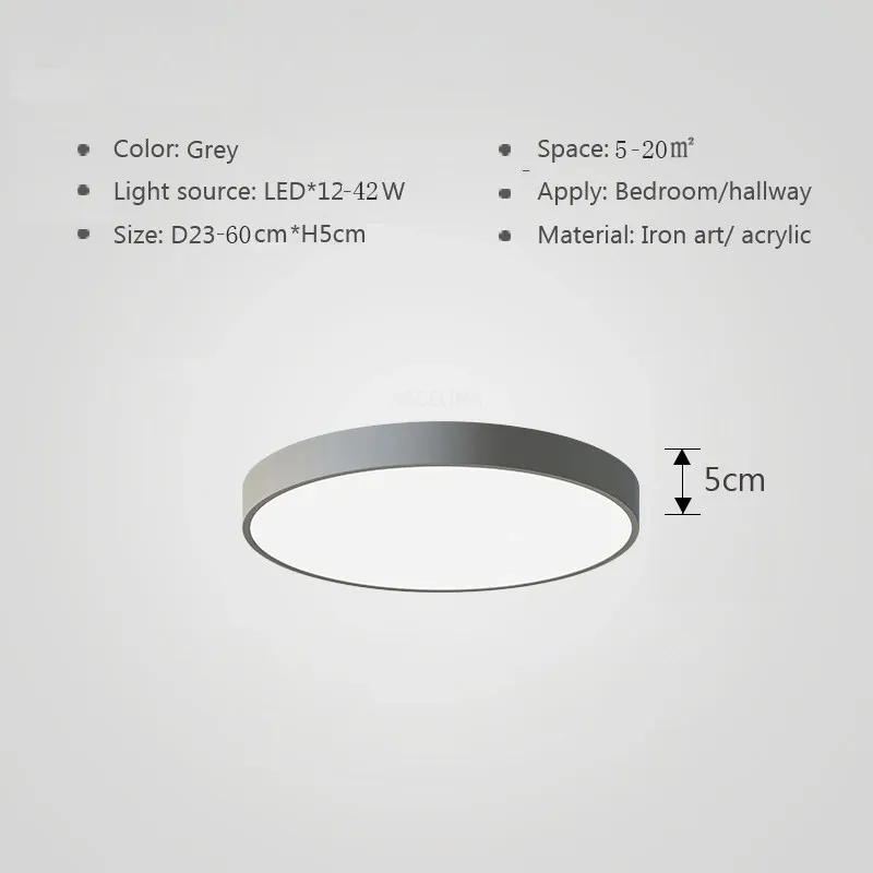 Ronde Plafondlamp Multicolor LED Ultradun 23-60cm Dimbaar Afstandsbediening Woonkamer Slaapkamer Studeerkamer | Sansoti