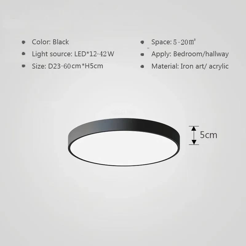 Ronde Plafondlamp Multicolor LED Ultradun 23-60cm Dimbaar Afstandsbediening Woonkamer Slaapkamer Studeerkamer | Sansoti