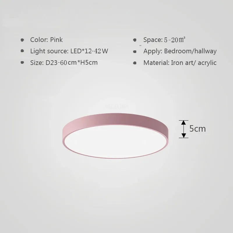 Ronde Plafondlamp Multicolor LED Ultradun 23-60cm Dimbaar Afstandsbediening Woonkamer Slaapkamer Studeerkamer | Sansoti