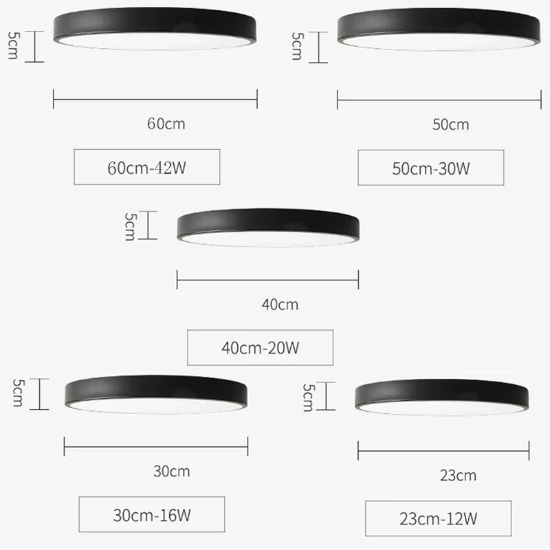 Ronde Plafondlamp Multicolor LED Ultradun 23-60cm Dimbaar Afstandsbediening Woonkamer Slaapkamer Studeerkamer | Sansoti