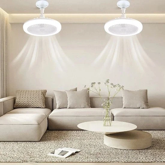 Plafondventilator met Verlichting en Afstandsbediening E27 Fitting LED 2100 Lumen Koeling Slaapkamer Woonkamer | Sansoti