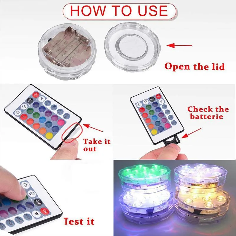 Magnetische Onderwaterverlichting LED Zwembad 12 Kleuren met Afstandsbediening Drijvend Waterdicht Sfeerverlichting | Sansoti