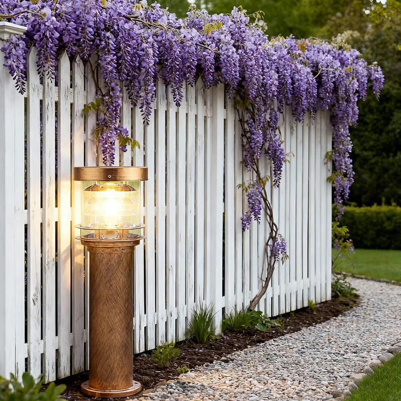 Solar Staande Buitenlamp Cilinder IP65 Waterdicht Aluminium Zwart Brons voor Oprit Pad en Terras | Sansoti