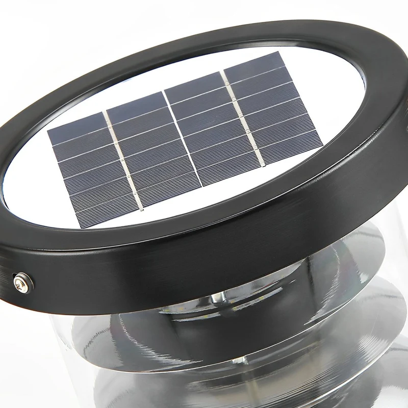 Solar Staande Buitenlamp Cilinder IP65 Waterdicht Aluminium Zwart Brons voor Oprit Pad en Terras | Sansoti