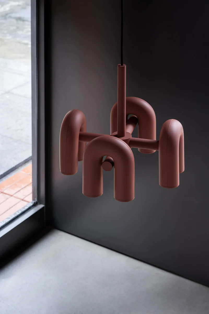 Modulaire Kroonluchter met U-Vormige Armen – Verstelbaar Design – Zwart, Grijs, Oranje of Blauw – 3, 4, 6 of 8 Lichtpunten – Modern Statement | Sansoti