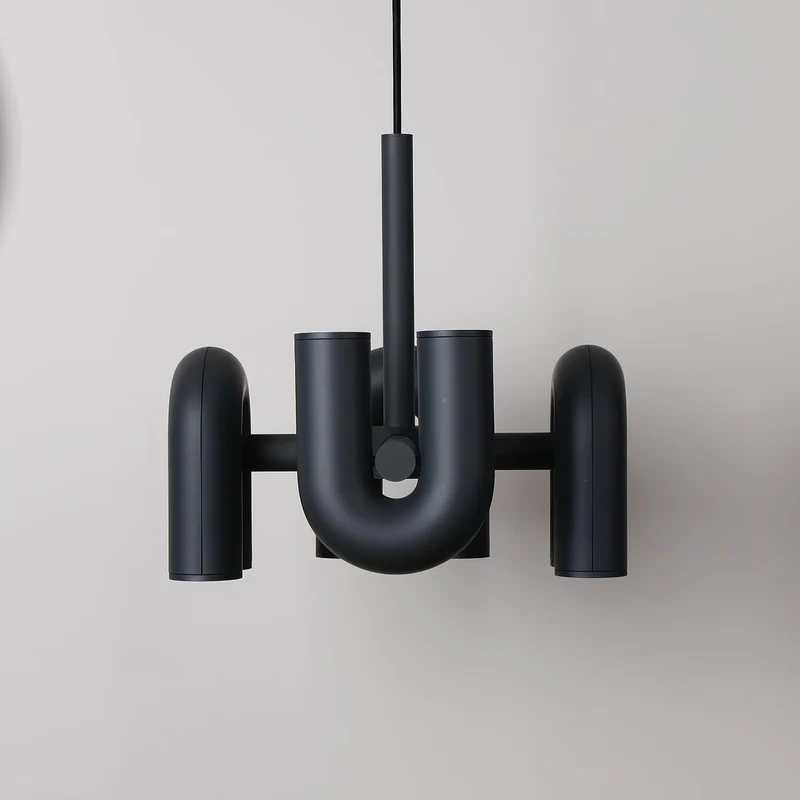 Modulaire Kroonluchter met U-Vormige Armen – Verstelbaar Design – Zwart, Grijs, Oranje of Blauw – 3, 4, 6 of 8 Lichtpunten – Modern Statement | Sansoti