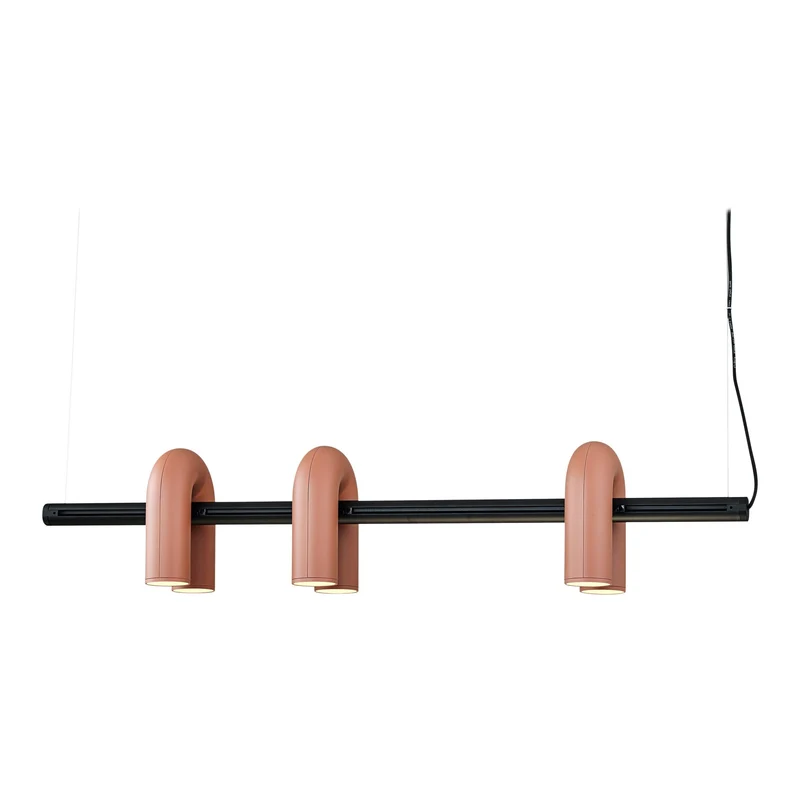 Modulaire Kroonluchter met U-Vormige Armen – Verstelbaar Design – Zwart, Grijs, Oranje of Blauw – 3, 4, 6 of 8 Lichtpunten – Modern Statement | Sansoti