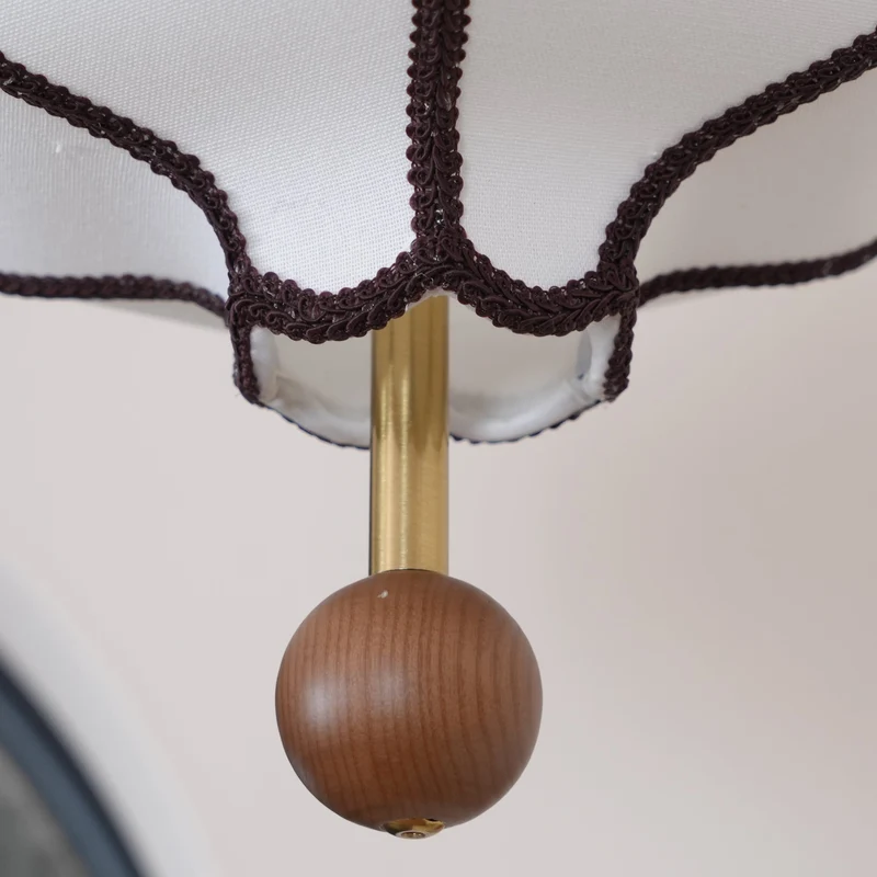 Stoffen Hanglamp met Lantaarnvorm – Walnoot of Goud Frame – 25 tot 50 cm – Scandinavisch Design Plafondlamp | Sansoti