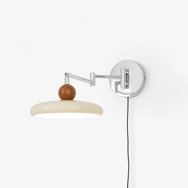 Ronde Plug-in Wandlamp – Scandinavisch Design met Geïntegreerde LED en 3 Kleurtemperaturen | Sansoti