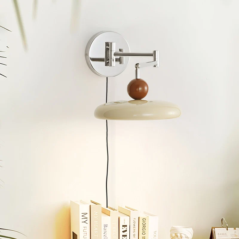Ronde Plug-in Wandlamp – Scandinavisch Design met Geïntegreerde LED en 3 Kleurtemperaturen | Sansoti