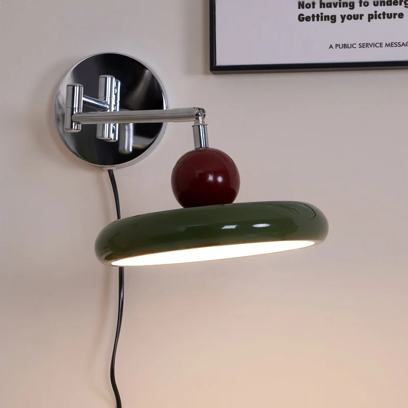 Ronde Plug-in Wandlamp – Scandinavisch Design met Geïntegreerde LED en 3 Kleurtemperaturen | Sansoti