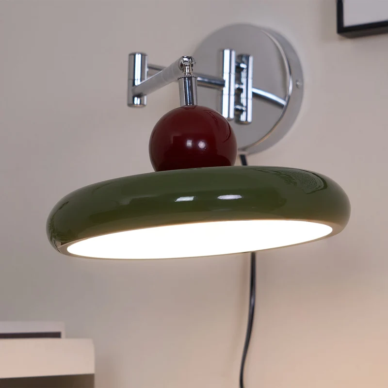 Ronde Plug-in Wandlamp – Scandinavisch Design met Geïntegreerde LED en 3 Kleurtemperaturen | Sansoti