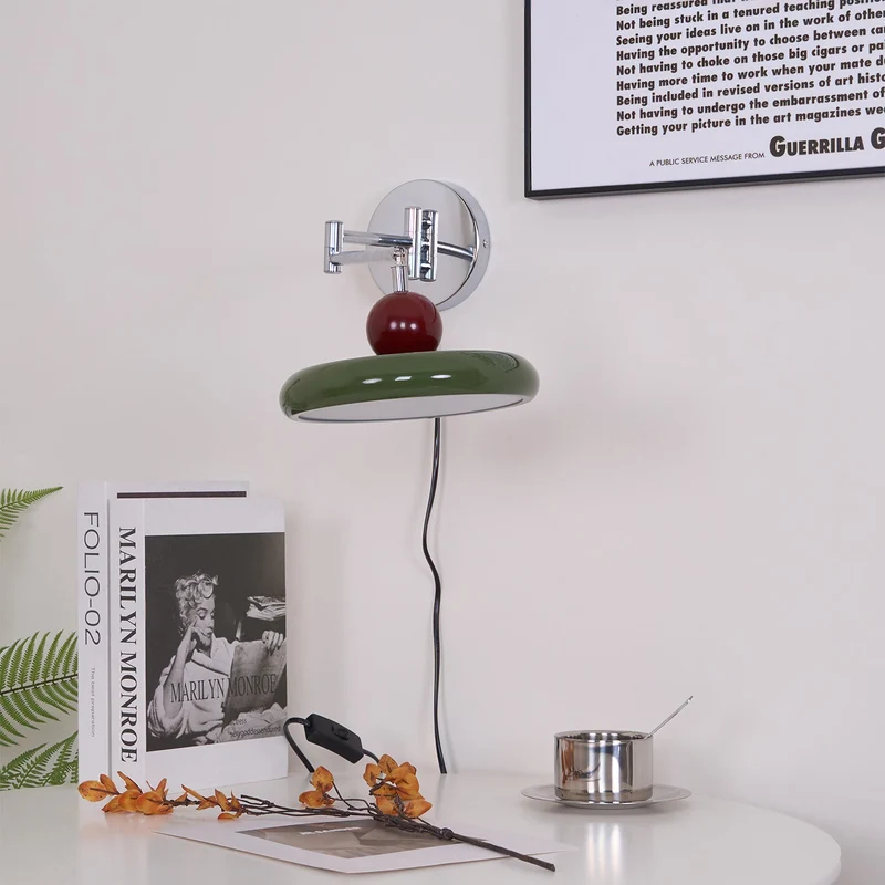 Ronde Plug-in Wandlamp – Scandinavisch Design met Geïntegreerde LED en 3 Kleurtemperaturen | Sansoti