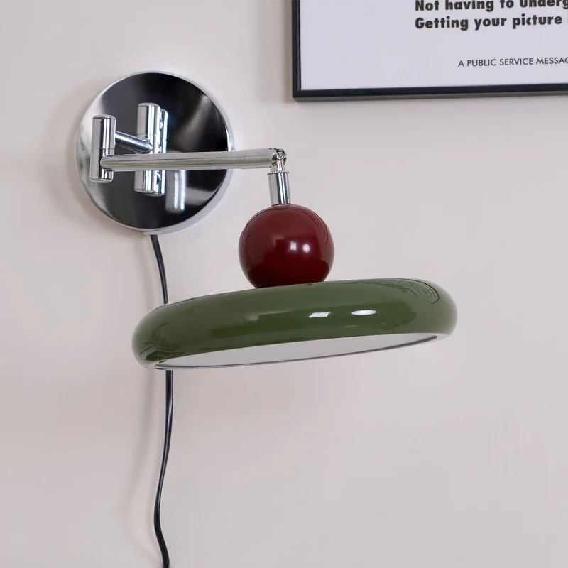 Ronde Plug-in Wandlamp – Scandinavisch Design met Geïntegreerde LED en 3 Kleurtemperaturen | Sansoti