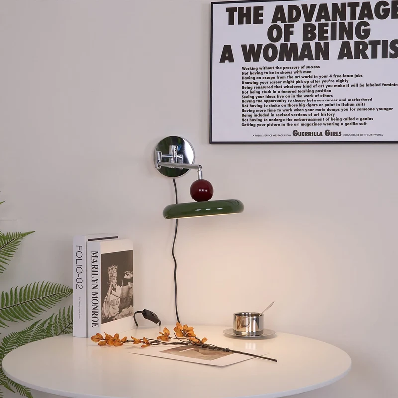 Ronde Plug-in Wandlamp – Scandinavisch Design met Geïntegreerde LED en 3 Kleurtemperaturen | Sansoti