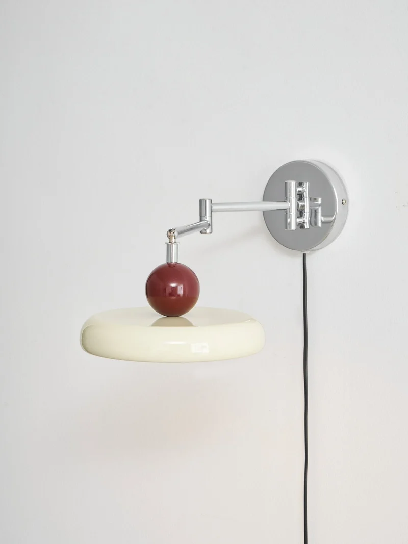 Ronde Plug-in Wandlamp – Scandinavisch Design met Geïntegreerde LED en 3 Kleurtemperaturen | Sansoti