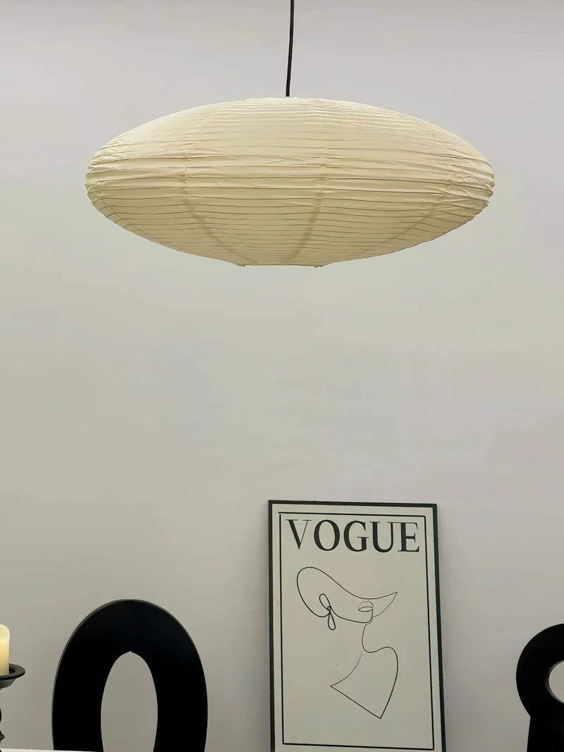 Handgemaakte Washi Papieren Hanglamp – Japans Design met E26/E27 Fitting – Zachte Verlichting voor Woonkamer, Slaapkamer & Eetkamer – Met Montagehaakjes | Sansoti