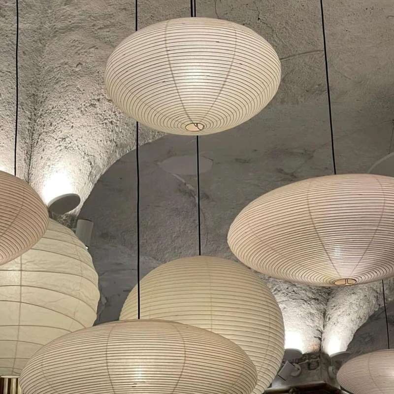 Handgemaakte Washi Papieren Hanglamp – Japans Design met E26/E27 Fitting – Zachte Verlichting voor Woonkamer, Slaapkamer & Eetkamer – Met Montagehaakjes | Sansoti
