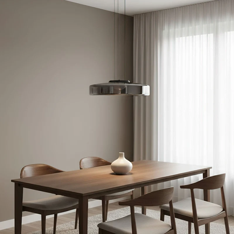 Gelaagde Glazen Hanglamp met Meerdere Schijven 1-2-3 Lagen Dimbare Plafondlamp voor Eetkamer Woonkamer Keuken Scandinavisch Design | Sansoti