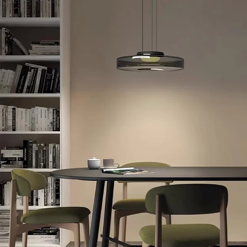 Gelaagde Glazen Hanglamp met Meerdere Schijven 1-2-3 Lagen Dimbare Plafondlamp voor Eetkamer Woonkamer Keuken Scandinavisch Design | Sansoti