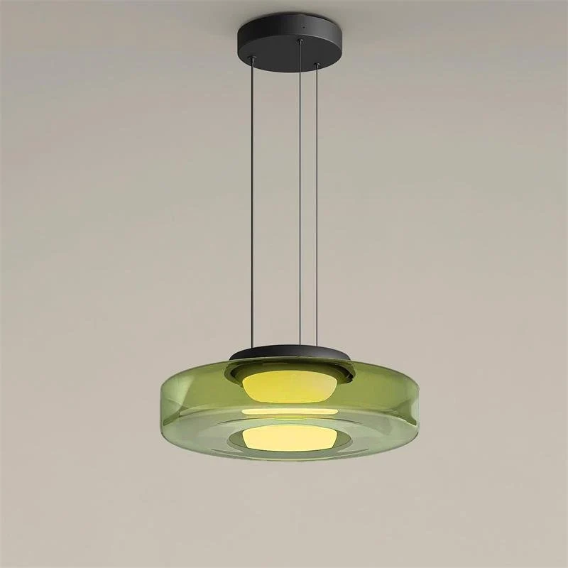 Gelaagde Glazen Hanglamp met Meerdere Schijven 1-2-3 Lagen Dimbare Plafondlamp voor Eetkamer Woonkamer Keuken Scandinavisch Design | Sansoti