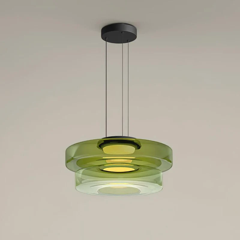 Gelaagde Glazen Hanglamp met Meerdere Schijven 1-2-3 Lagen Dimbare Plafondlamp voor Eetkamer Woonkamer Keuken Scandinavisch Design | Sansoti