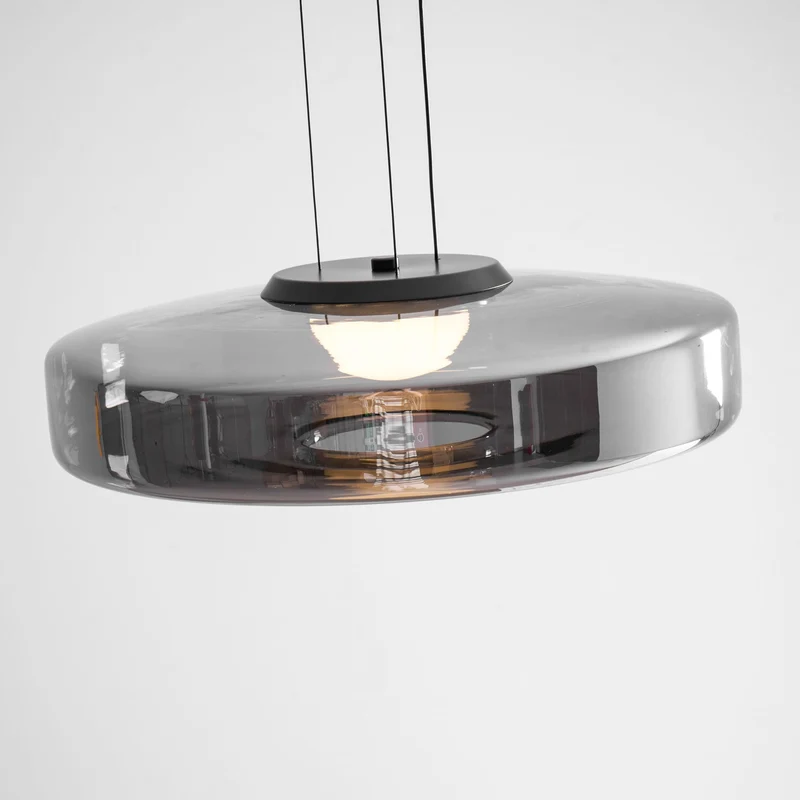 Gelaagde Glazen Hanglamp met Meerdere Schijven 1-2-3 Lagen Dimbare Plafondlamp voor Eetkamer Woonkamer Keuken Scandinavisch Design | Sansoti