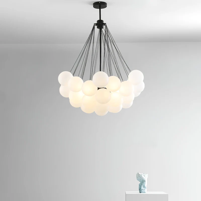 Handbewerkte Glazen Bollenkandelaar met Natuurlijke Lichtverstrooiing – Elegante 19th-Century Glastechniek voor Warme Sfeer | Sansoti