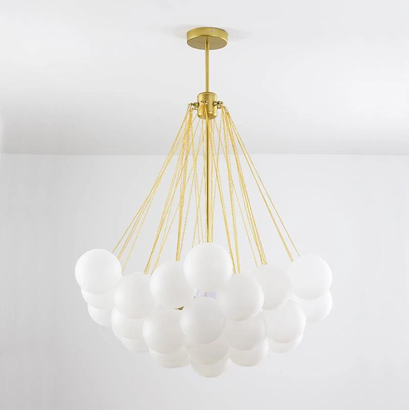 Handbewerkte Glazen Bollenkandelaar met Natuurlijke Lichtverstrooiing – Elegante 19th-Century Glastechniek voor Warme Sfeer | Sansoti
