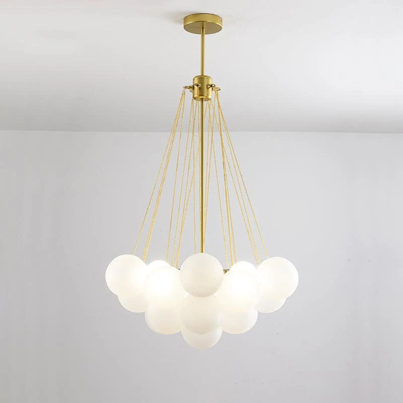 Handbewerkte Glazen Bollenkandelaar met Natuurlijke Lichtverstrooiing – Elegante 19th-Century Glastechniek voor Warme Sfeer | Sansoti