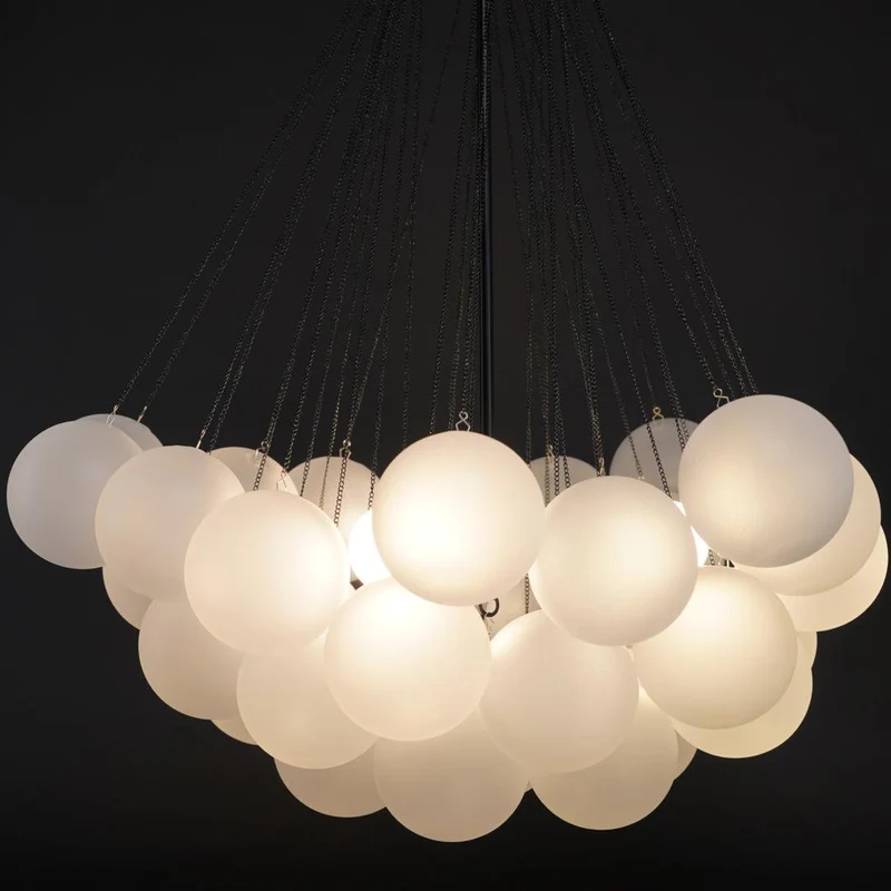Handbewerkte Glazen Bollenkandelaar met Natuurlijke Lichtverstrooiing – Elegante 19th-Century Glastechniek voor Warme Sfeer | Sansoti