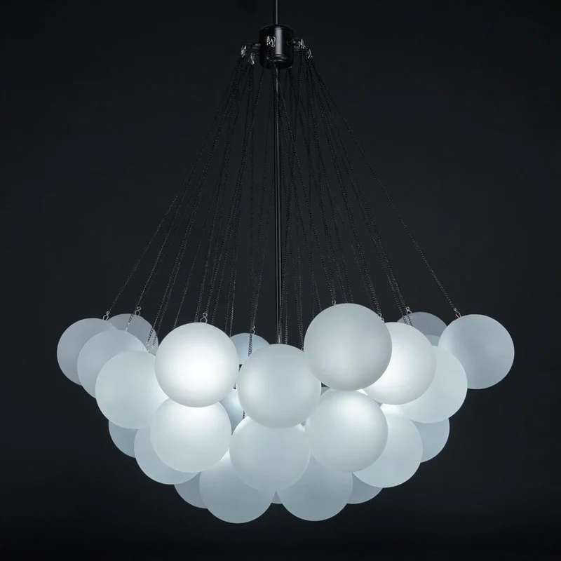 Handbewerkte Glazen Bollenkandelaar met Natuurlijke Lichtverstrooiing – Elegante 19th-Century Glastechniek voor Warme Sfeer | Sansoti