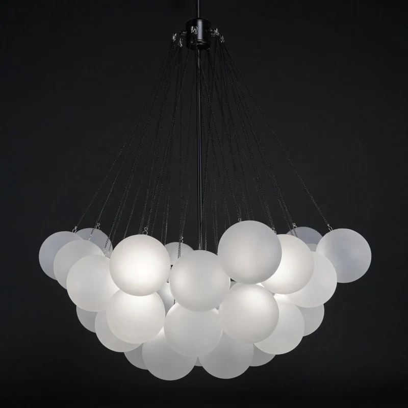 Handbewerkte Glazen Bollenkandelaar met Natuurlijke Lichtverstrooiing – Elegante 19th-Century Glastechniek voor Warme Sfeer | Sansoti