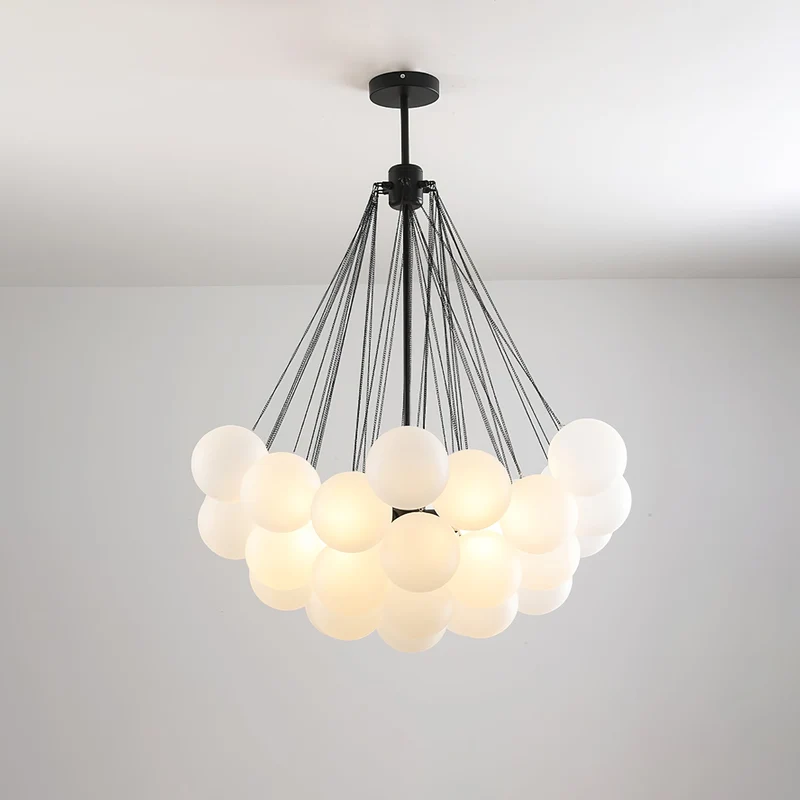 Handbewerkte Glazen Bollenkandelaar met Natuurlijke Lichtverstrooiing – Elegante 19th-Century Glastechniek voor Warme Sfeer | Sansoti