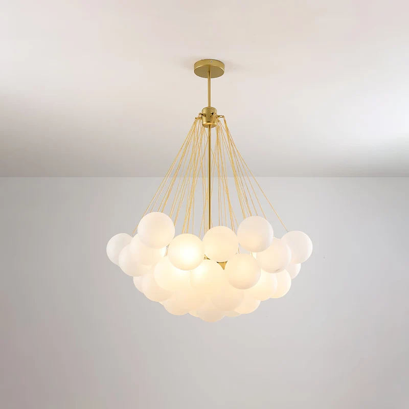 Handbewerkte Glazen Bollenkandelaar met Natuurlijke Lichtverstrooiing – Elegante 19th-Century Glastechniek voor Warme Sfeer | Sansoti