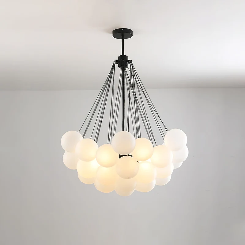 Handbewerkte Glazen Bollenkandelaar met Natuurlijke Lichtverstrooiing – Elegante 19th-Century Glastechniek voor Warme Sfeer | Sansoti