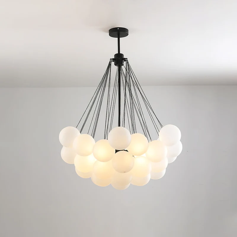 Handbewerkte Glazen Bollenkandelaar met Natuurlijke Lichtverstrooiing – Elegante 19th-Century Glastechniek voor Warme Sfeer | Sansoti