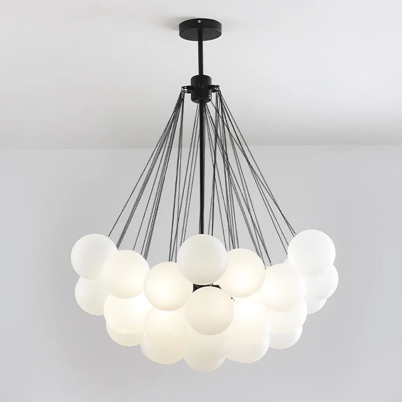 Handbewerkte Glazen Bollenkandelaar met Natuurlijke Lichtverstrooiing – Elegante 19th-Century Glastechniek voor Warme Sfeer | Sansoti