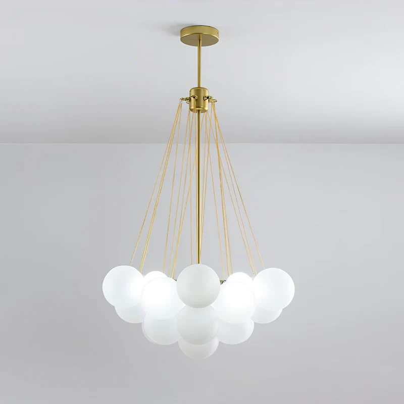 Handbewerkte Glazen Bollenkandelaar met Natuurlijke Lichtverstrooiing – Elegante 19th-Century Glastechniek voor Warme Sfeer | Sansoti
