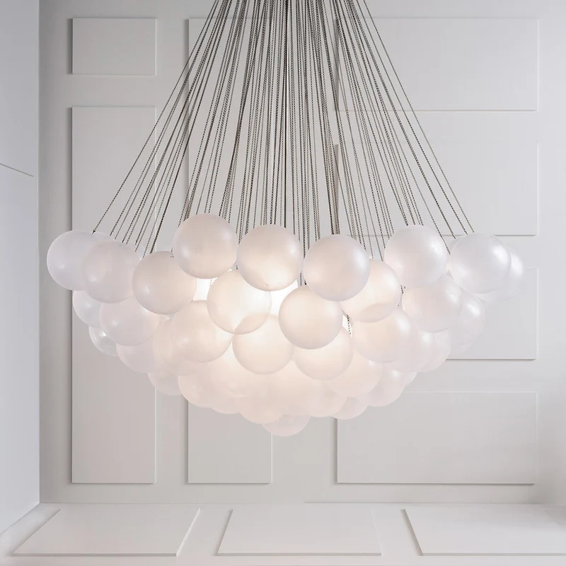 Handbewerkte Glazen Bollenkandelaar met Natuurlijke Lichtverstrooiing – Elegante 19th-Century Glastechniek voor Warme Sfeer | Sansoti