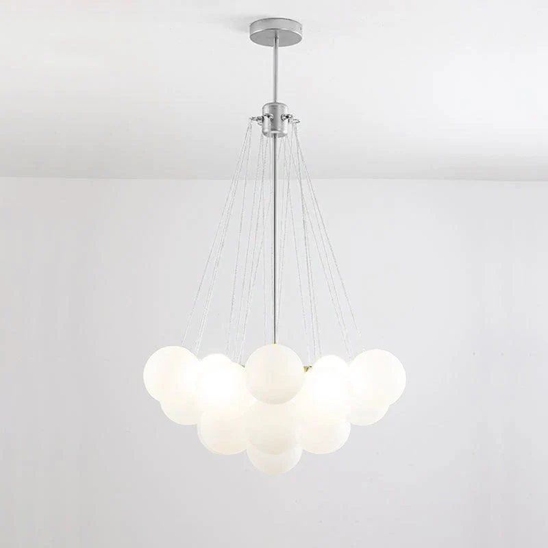 Handbewerkte Glazen Bollenkandelaar met Natuurlijke Lichtverstrooiing – Elegante 19th-Century Glastechniek voor Warme Sfeer | Sansoti